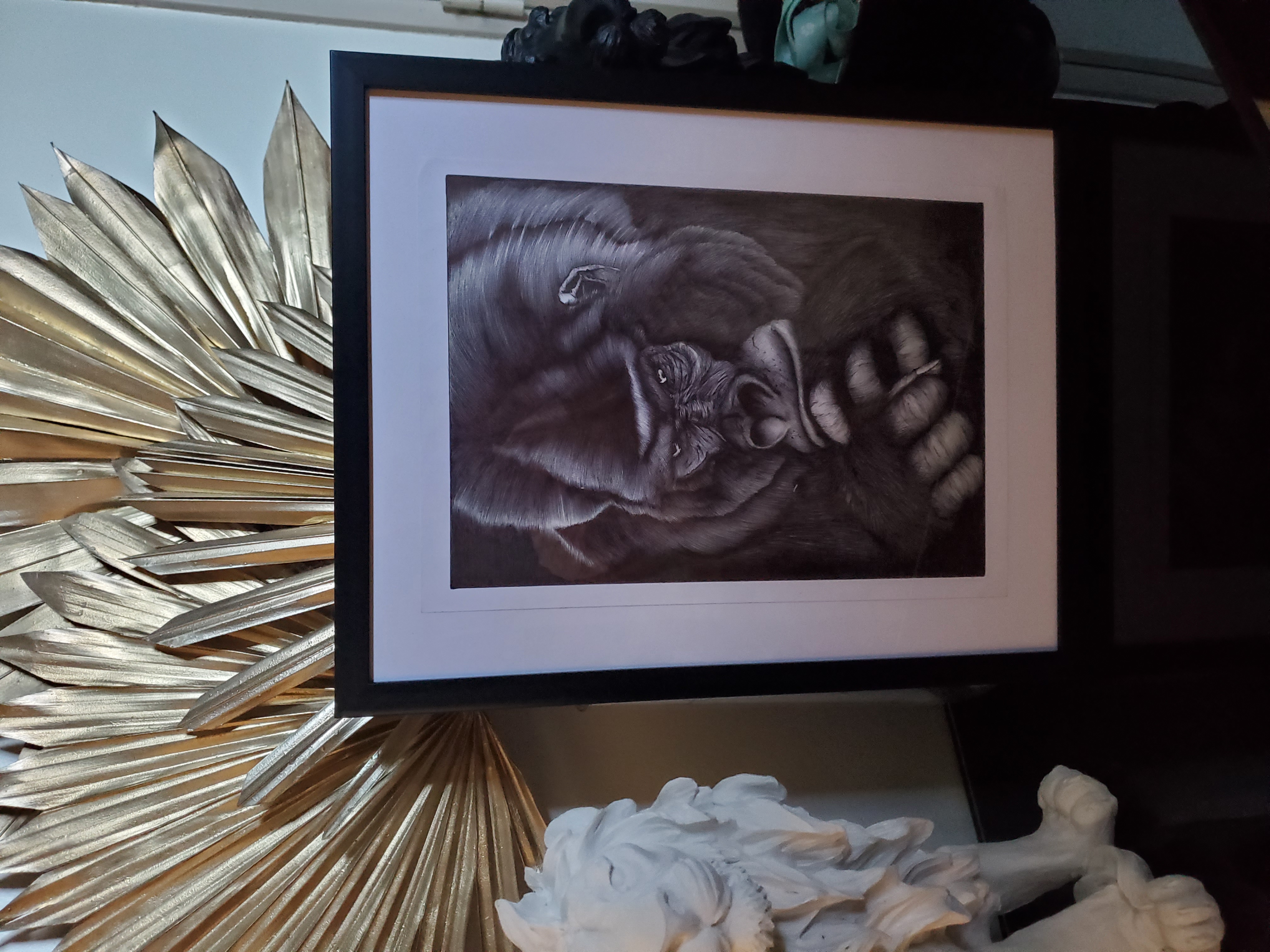 Behemah - Gorille dessiné entierement a stylo bic noir