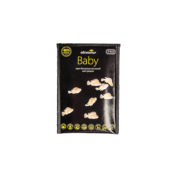 Корм для риб Акваріус Бебі-меню міні гранули  10 г