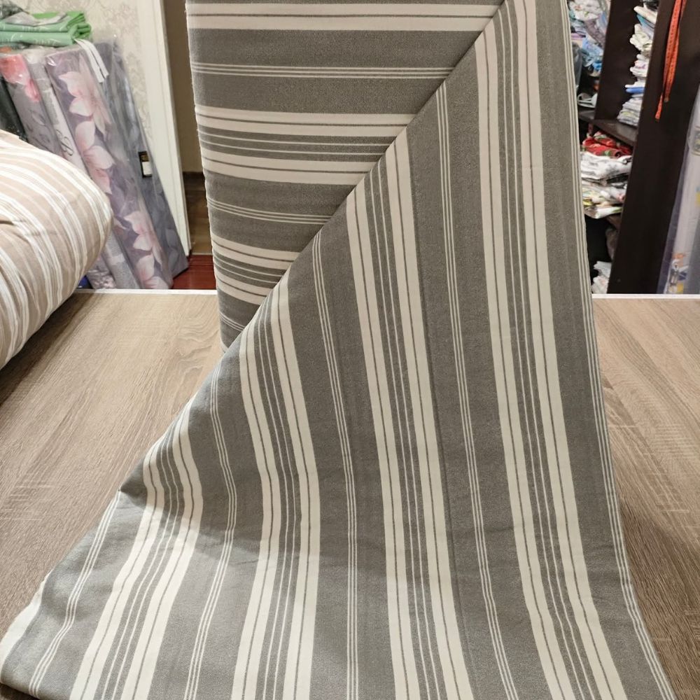 Тканина фланель-Сіра смуга