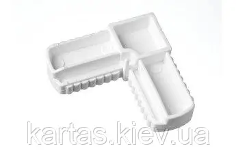 Кут для поворотної москітної сітки профілю 17х25мм білий