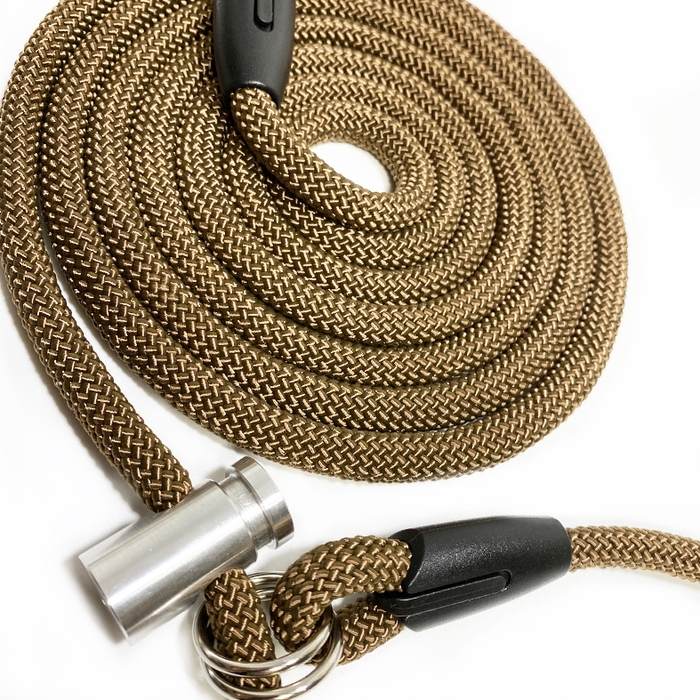 Повідець контролер Dog Walking CONTROL LEASH для вигулу та дресирування собак 9 мм 3 м койот