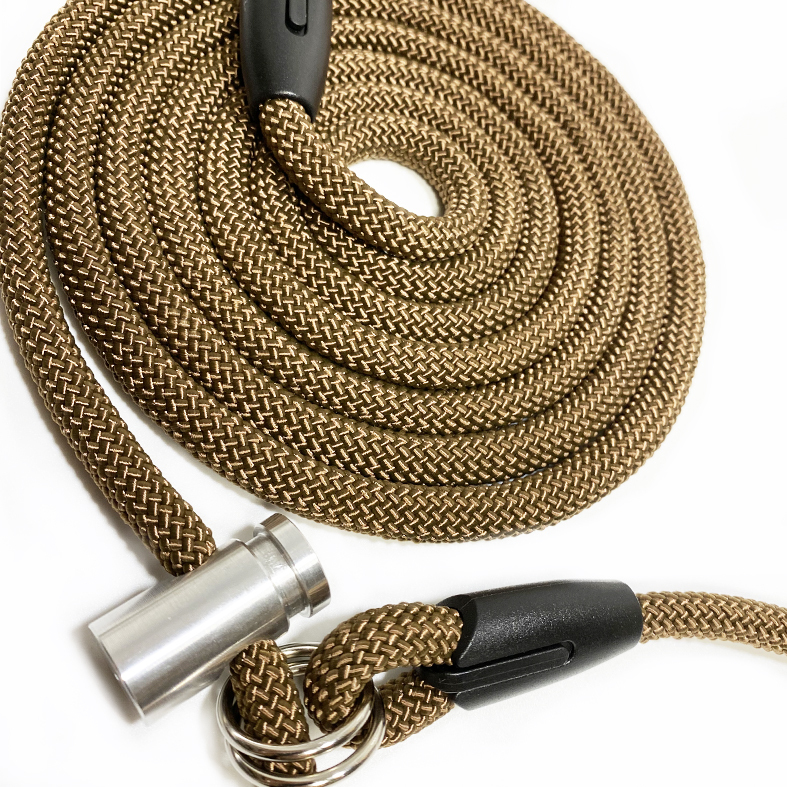 Повідець контролер Dog Walking CONTROL LEASH для вигулу та дресирування собак 9 мм 3 м койот