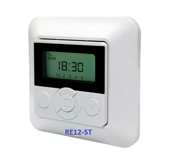 Пульт дистанційного керування 5-ти канальний настінний з таймером RE12-5T до захисних ролет