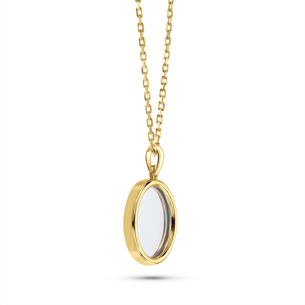 Кулон VEIL "Грань" срібний в позолоті  з дзеркалом