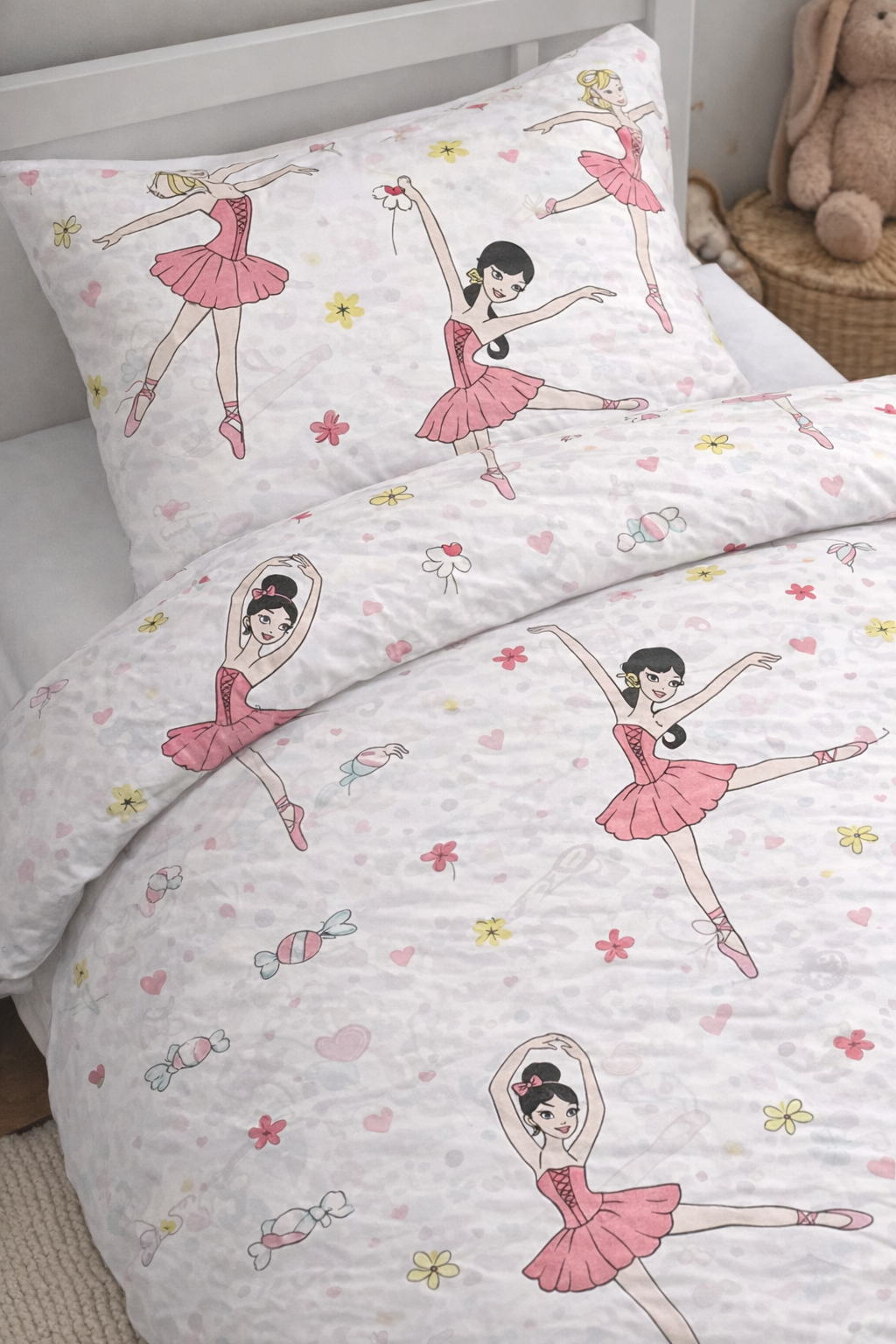 Постільна білизна для дівчаток ранфорс прінт  Балериниї