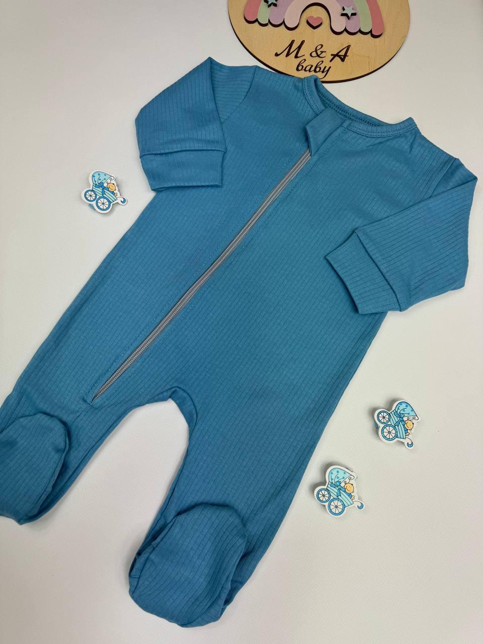 Комбінезон чоловічок для новонародженого (тканина інтерлок)