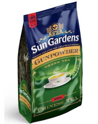 Sun Gardens Чай зелений Gunpowder 250г, розсипний, дойпак