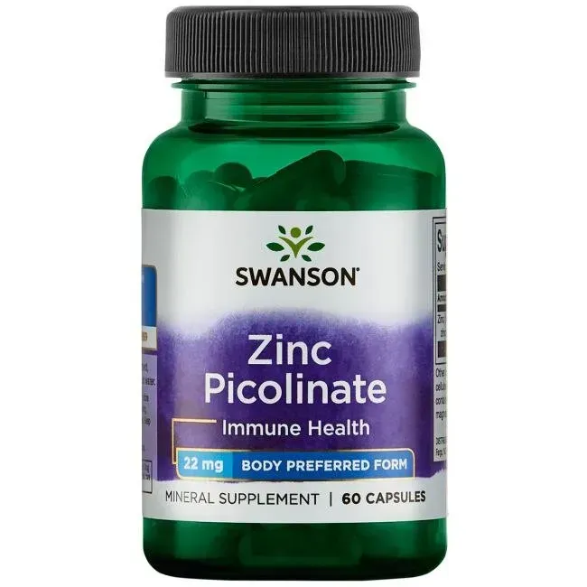Swanson Zinc Picolinate – 60 рослинних капсул