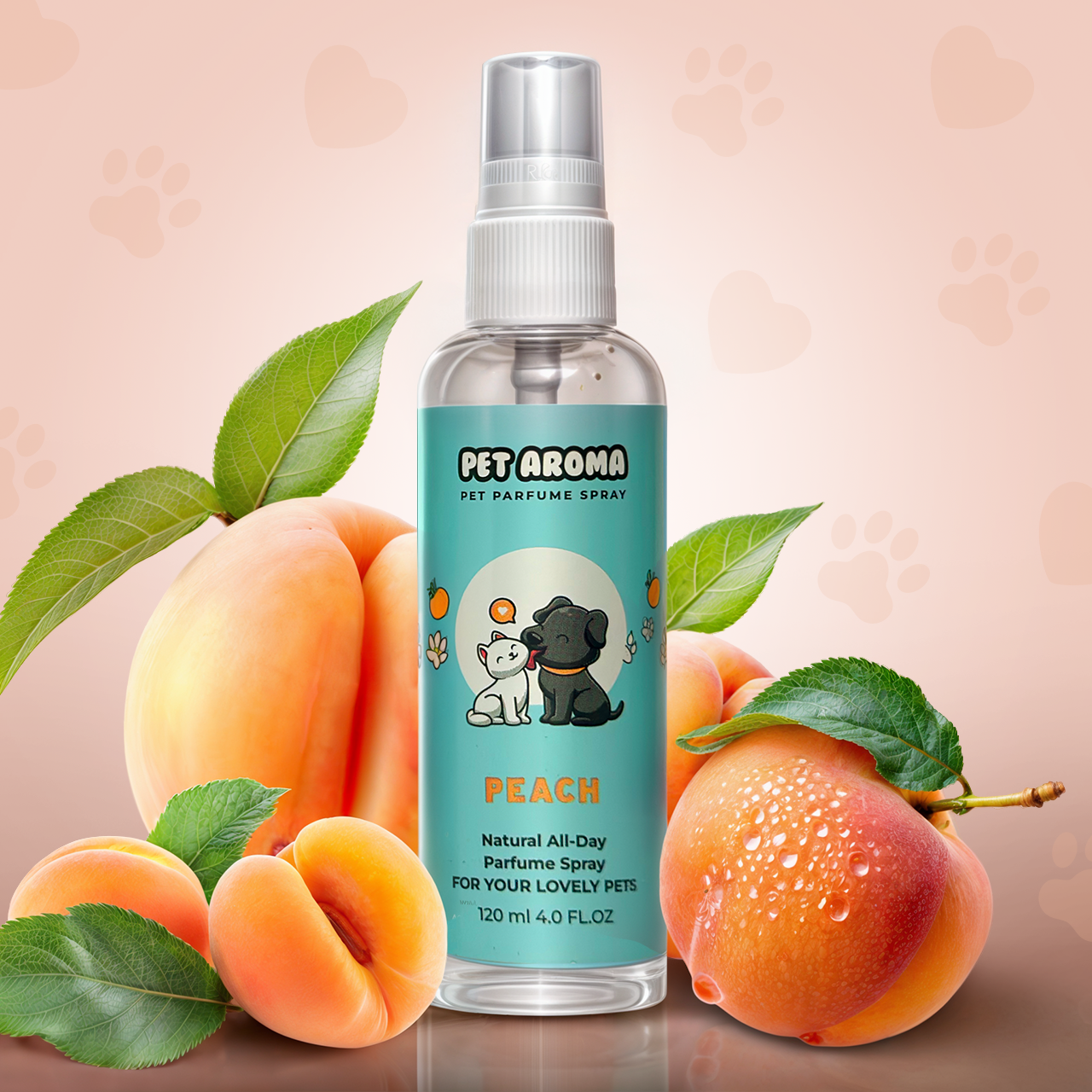 Парфум для тварин PET AROMA PEACH  (з ароматом персика) 120 мл