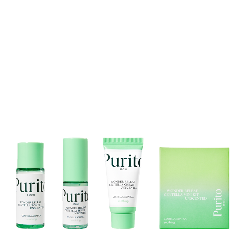 Набір мініатюр засобів з центеллою Purito Seoul Wonder Releaf Centella Mini Kit Unscented