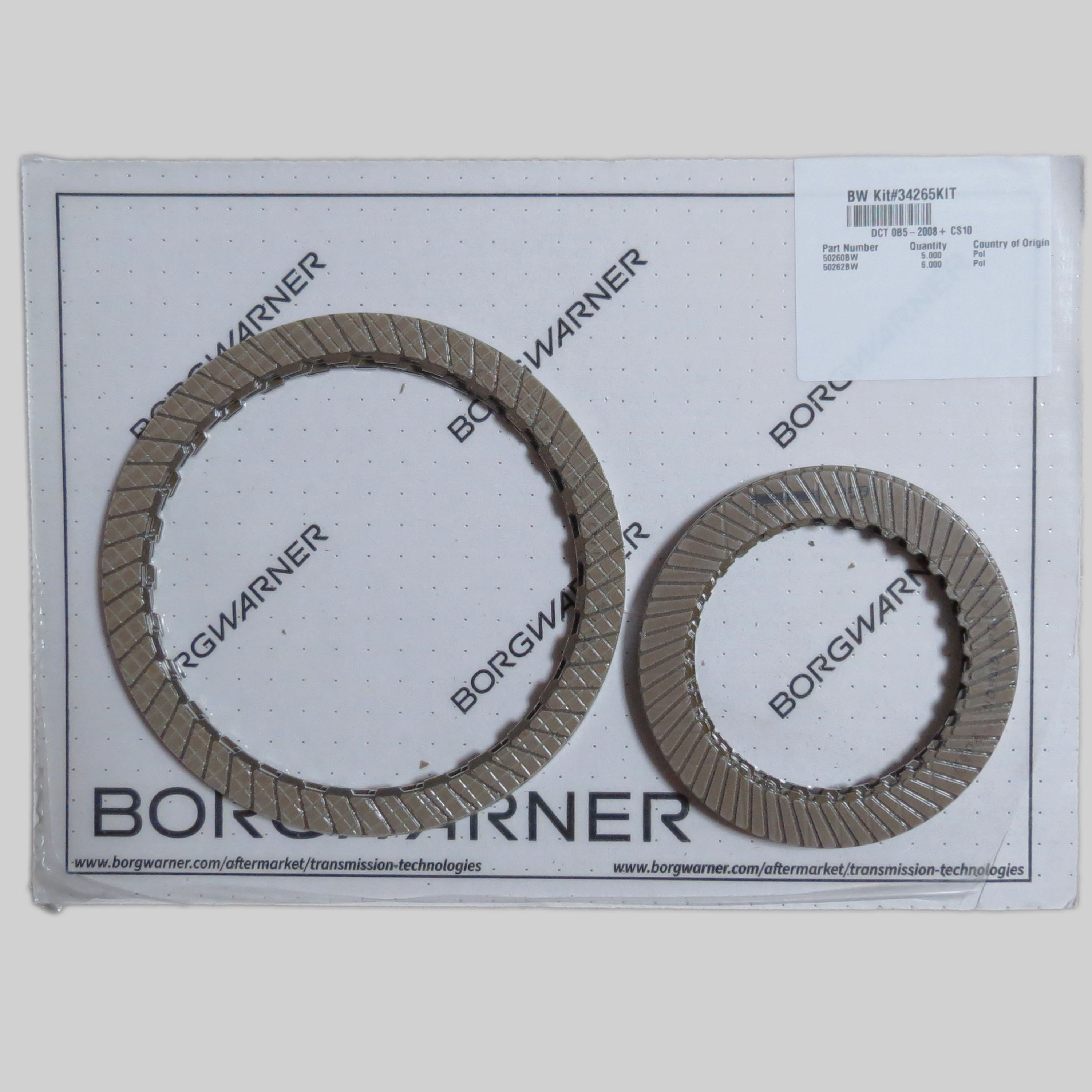 Комплект фрикційних дисків DL501 0B5 BorgWarner