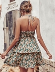Summer Printed Halter Neck Short Dress | Summer Vacation Outfits
