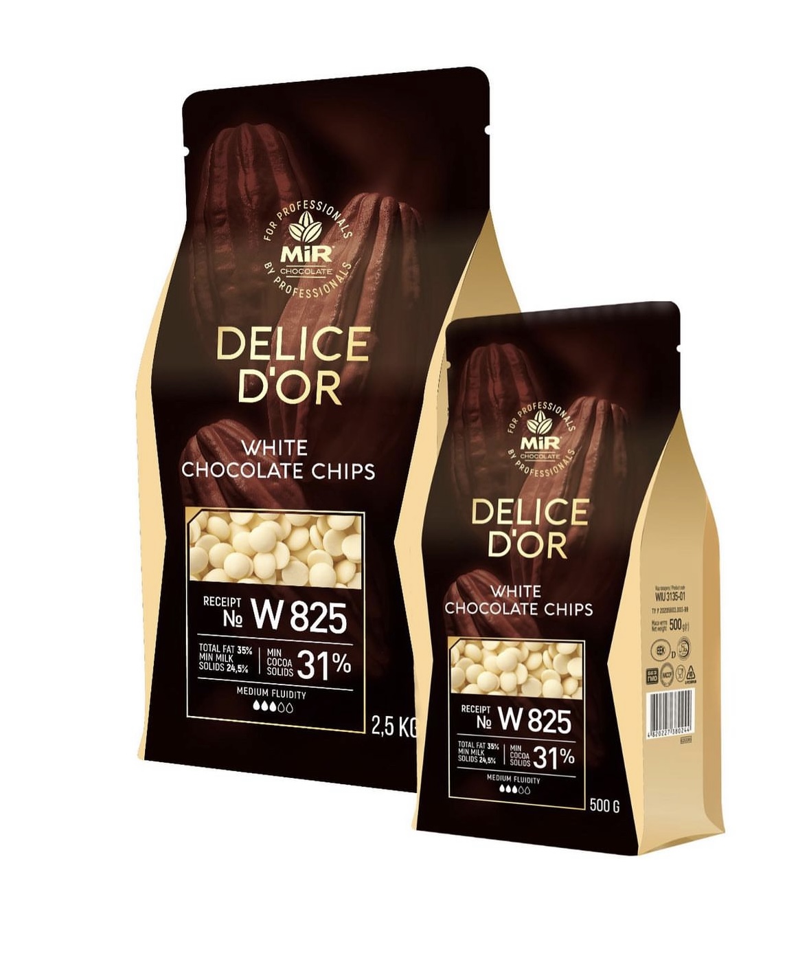 Шоколад білий 31% delice d’or 0,5кг
