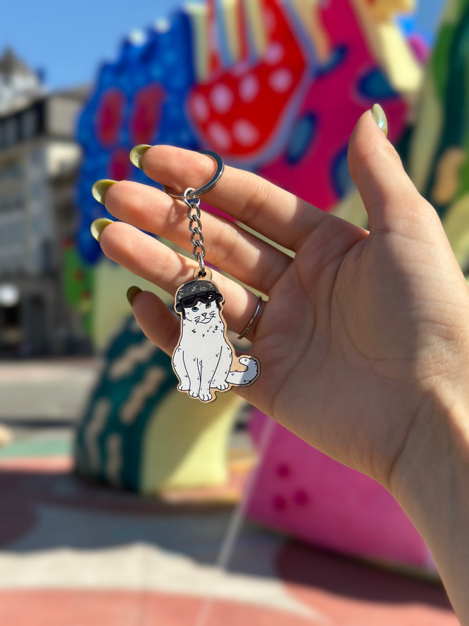 Брелок "Кіт білий"