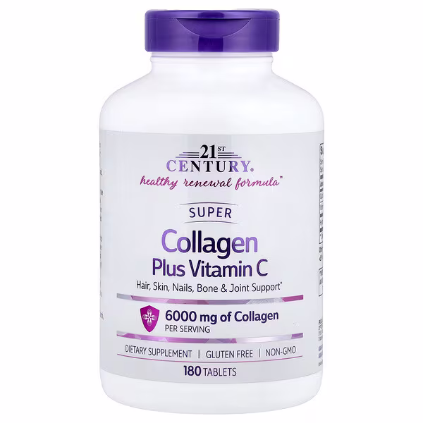21st Century, Super Collagen Plus Vitamin C, 180 Tablets