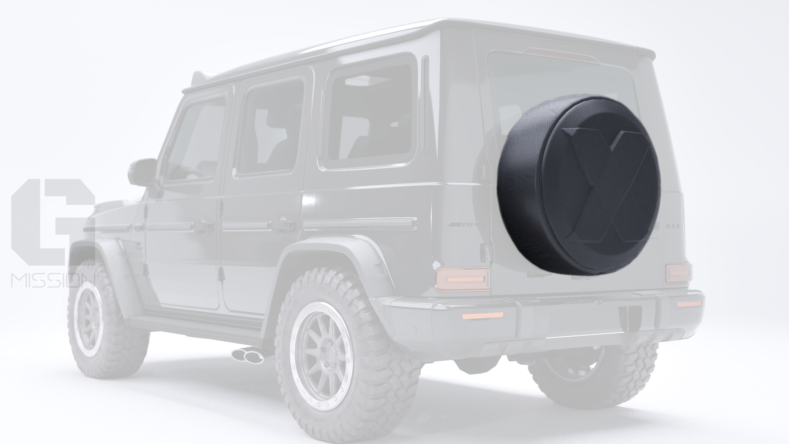 O-Ring Carbon Spare wheel Cover G class