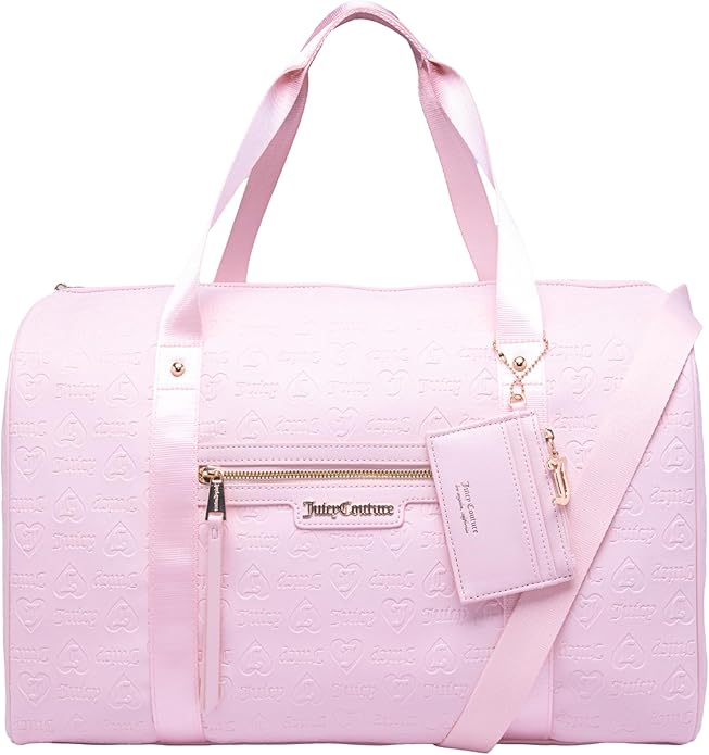 Дорожня сумка Juicy Couture Heartless Weekender Duffle Bag TikTok Bag Embossed Bling Pink