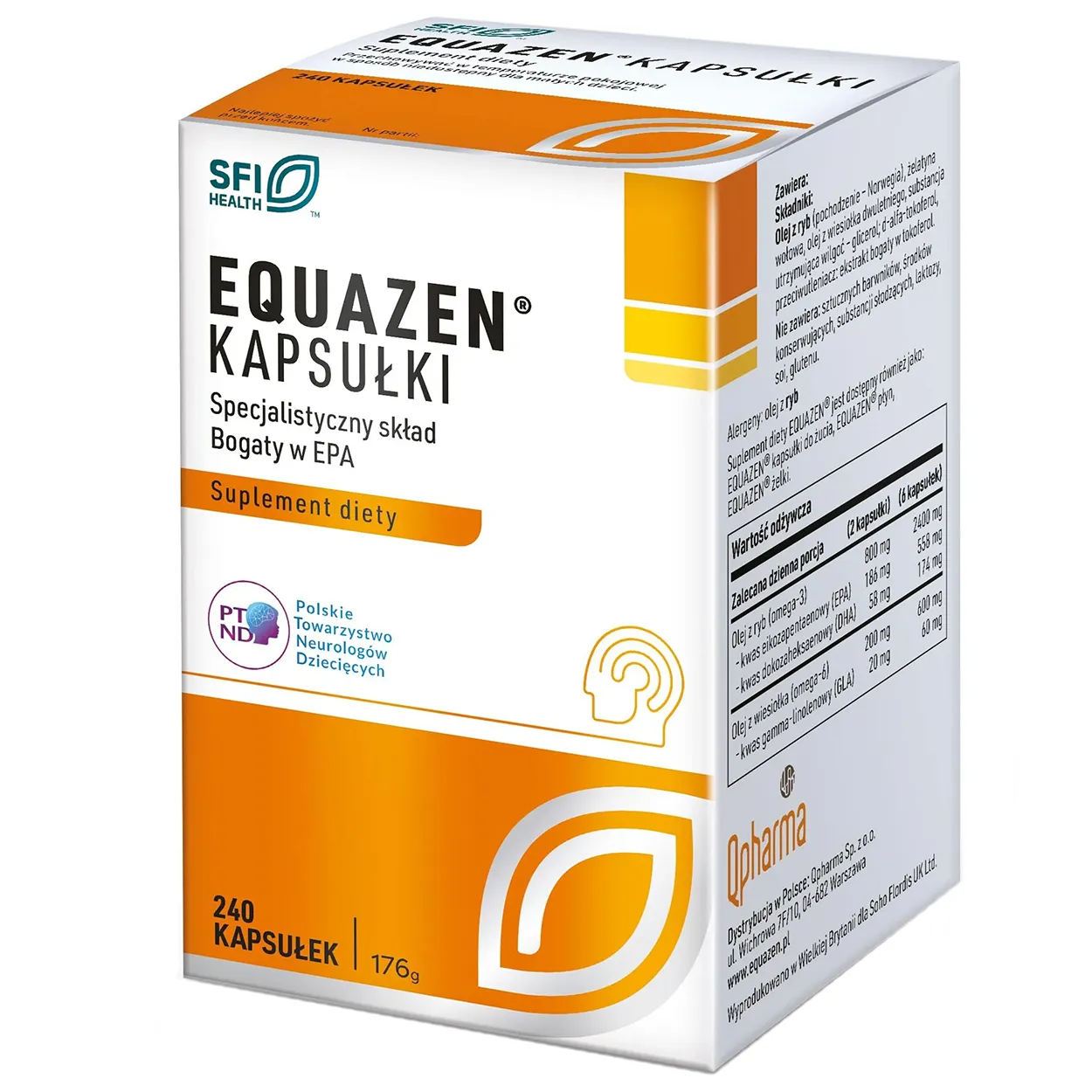 Equazen Омега 3+6 для мозку та концентрації - 240 капсул