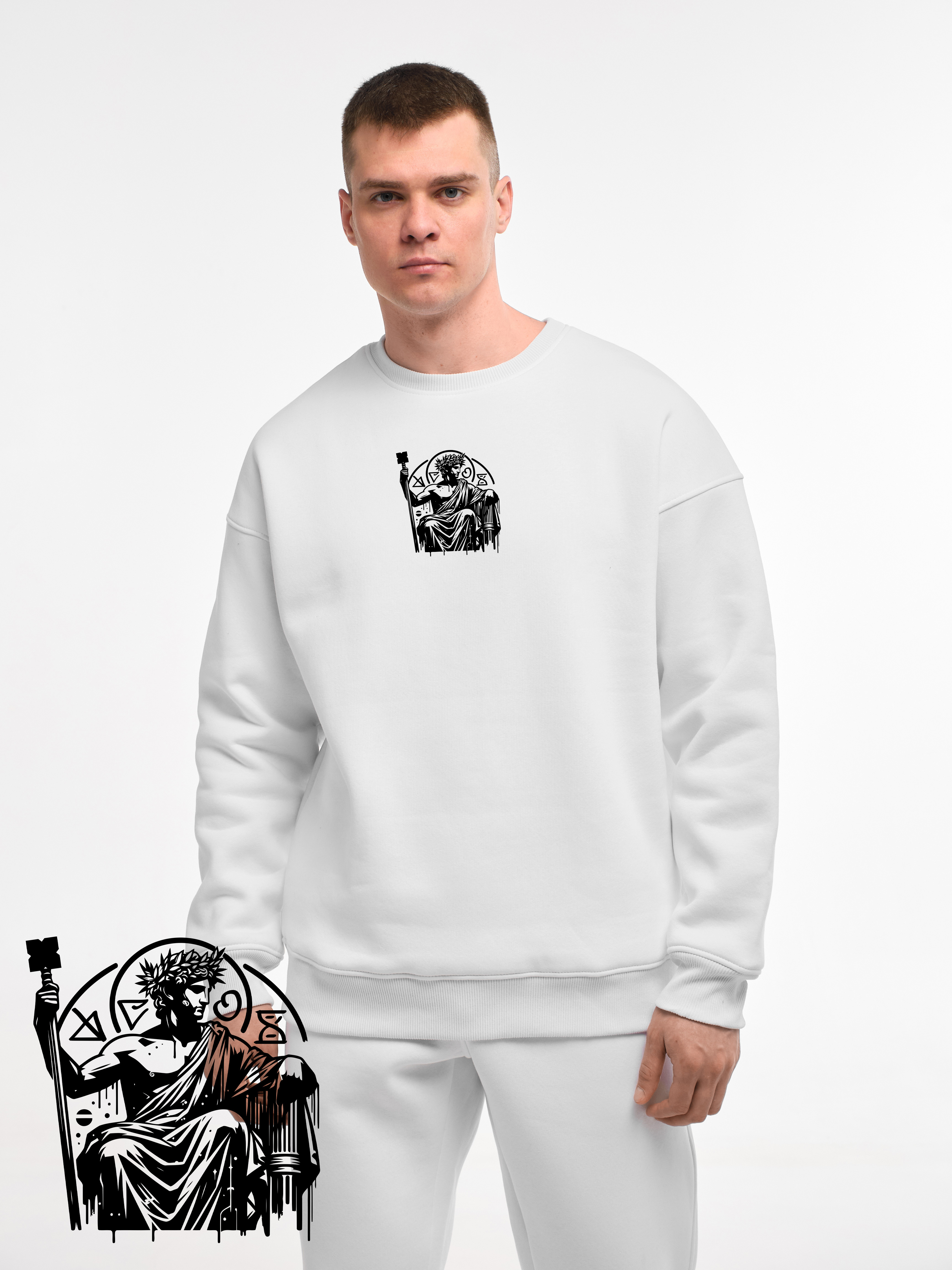 SWEATSHIRT "HERMES" | WHITE EMOTION | XS1