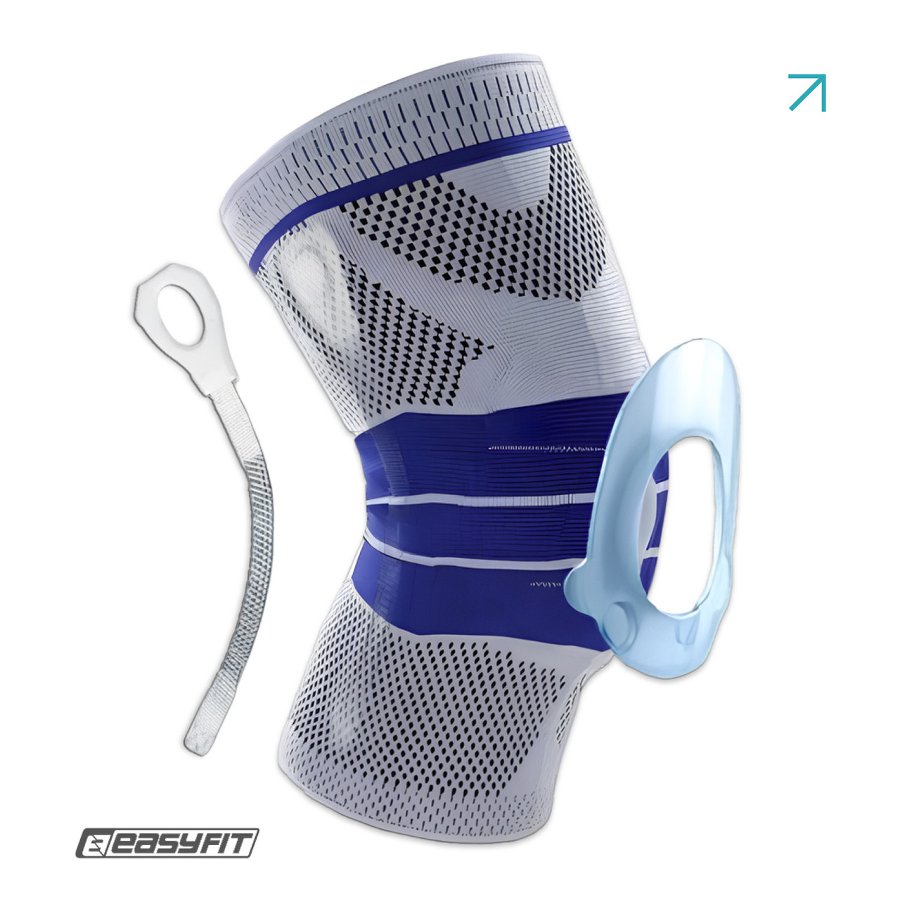 Бандаж (фіксатор) колінного суглоба з ребрами жорсткості та силіконовою вставкою. Розмір M