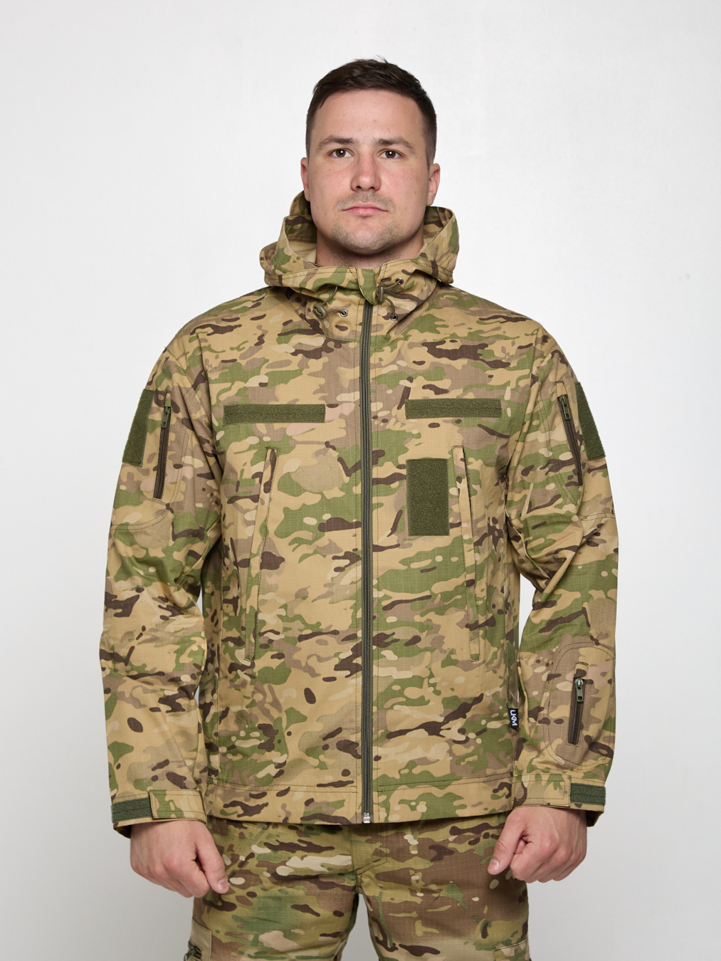 Тактична демісезонна куртка чоловіча UKM ріп стоп мультикам