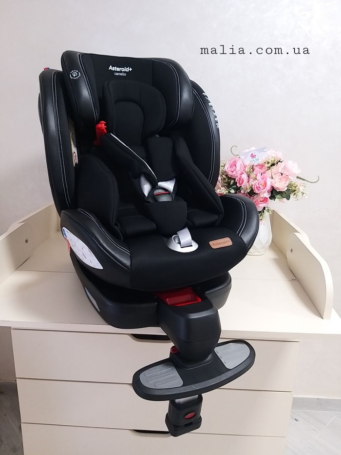 Автокрісло CARRELLO Asteroid+ CRL-15801 Onyx Black 0+1+2+3 ISOFIX з поворотом і опорною стійкою