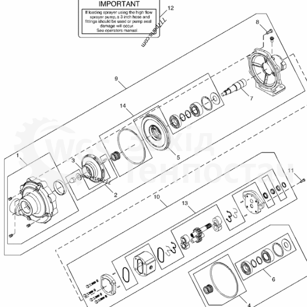 Комплект ущільнювачів AN207363 [John Deere]