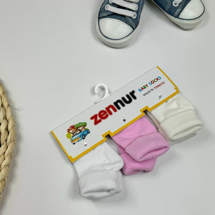 Набір шкарпеток 3 пари різнокольорові для дівчинки Baby Socks Туреччина