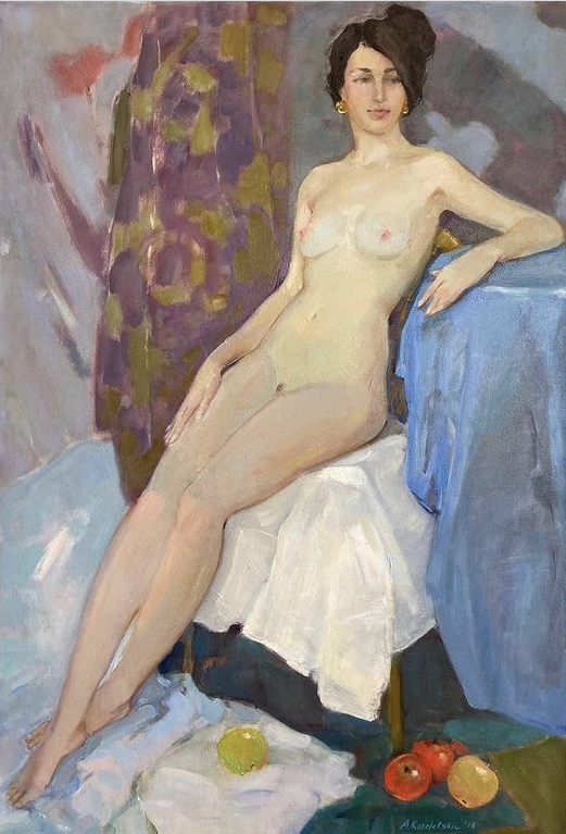 Nude, 2018, 105x65 sm, oil on canvas