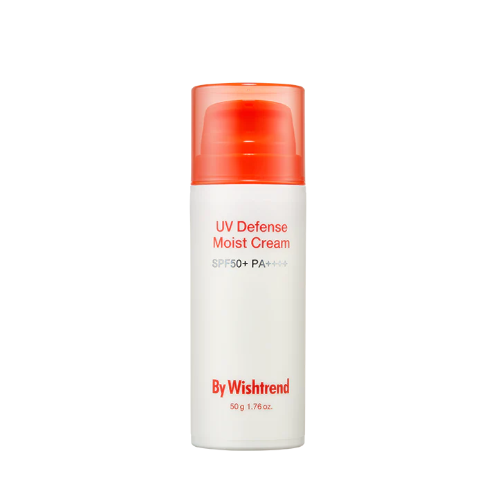 Зволожуючий сонцезахисний крем з пантенолом By Wishtrend UV Defense Moist Cream SPF 50+ PA++++ 50ml