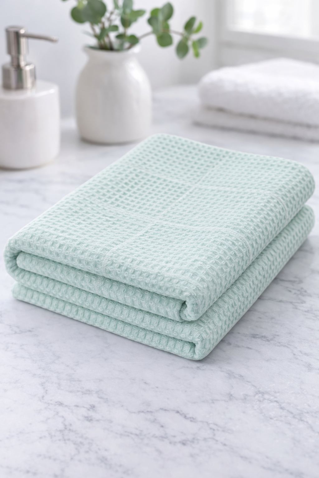 Рушник для кухні ( піке мозаїка) м"ята