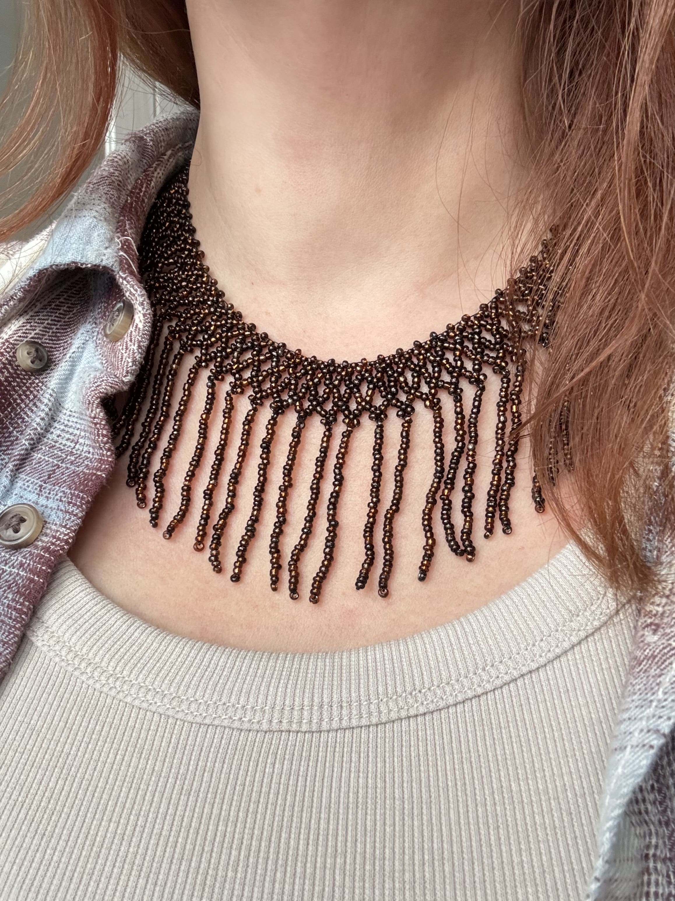 Силянка з пацьорками коричнева