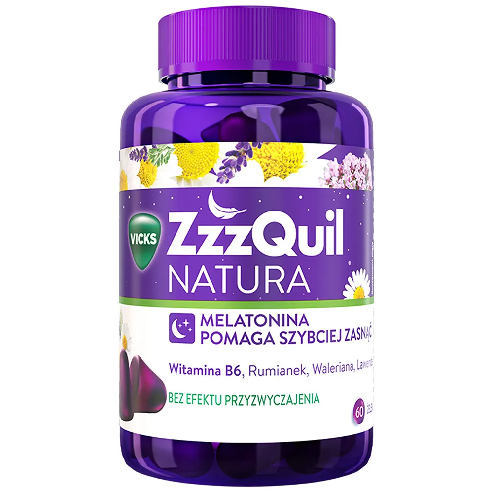 ZzzQuil Natura з мелатоніном - 60 жувальних цукерок