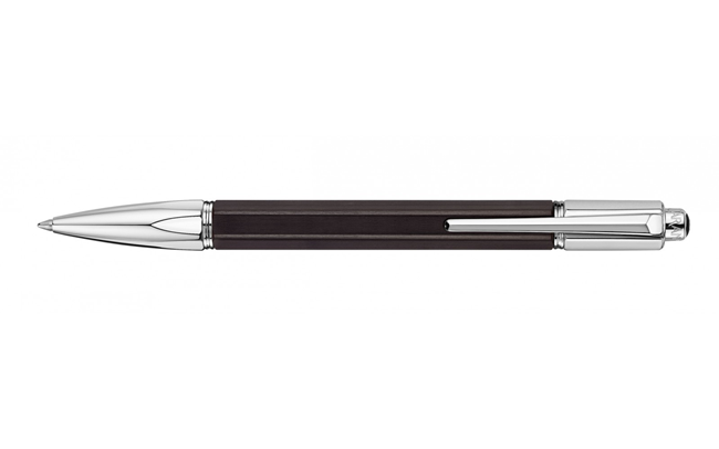 Кулькова ручка VARIUS™ EBONY Silver Rhodium