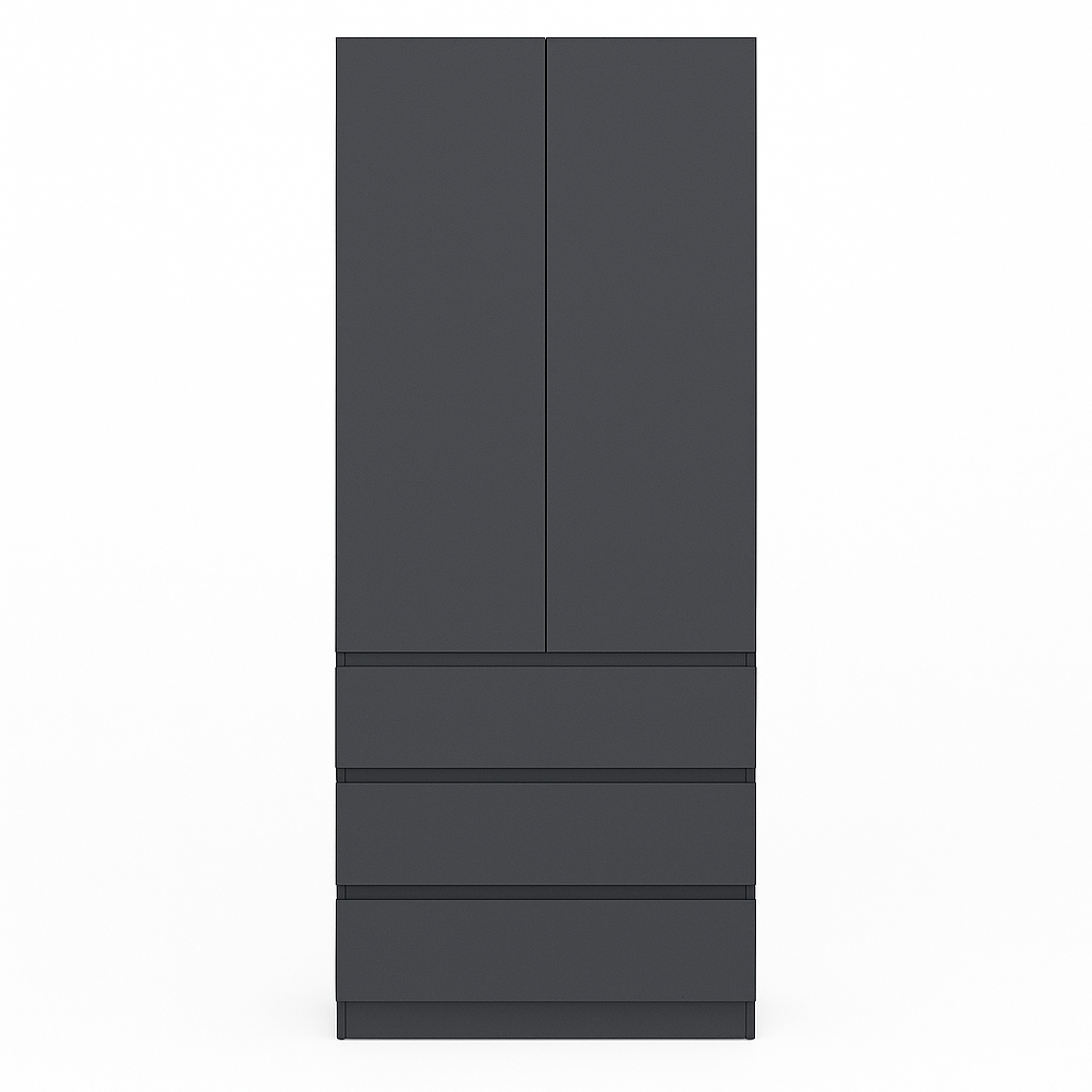 Шафа на 3 шухляди та тримач для одягу 80х50х210см