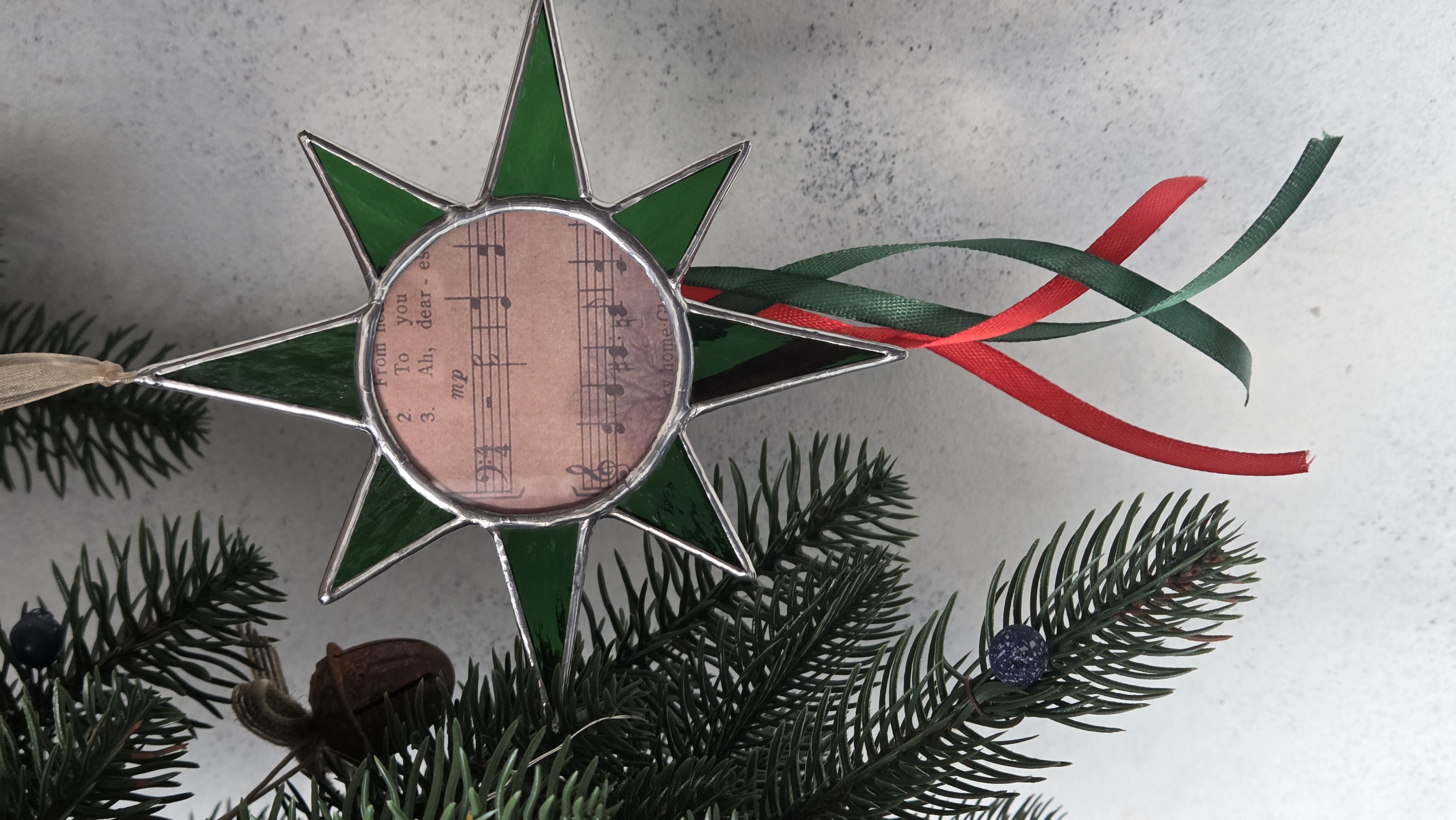 Зірка різдвяна з нотами