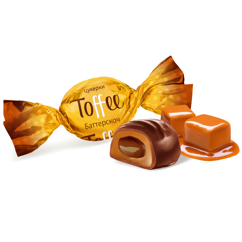 Цукерки «Toffee» зі смаком баттерскоч