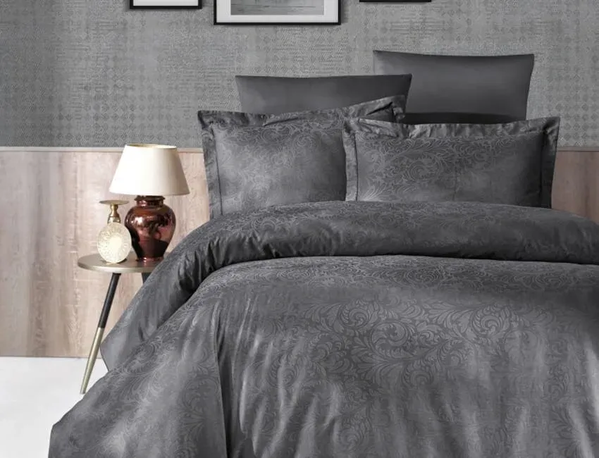 Постільна білизна FC Jacquad Satin євро Tecna Anthracite