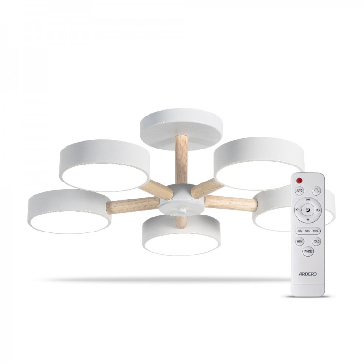 Світлодіодна люстра з пультом Ardero AL6195ARD SCANDY 65W