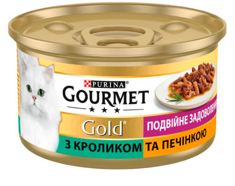 ГурмеГолд З кроликом та печінкою Шматочки у підл.Конс/кот 85г