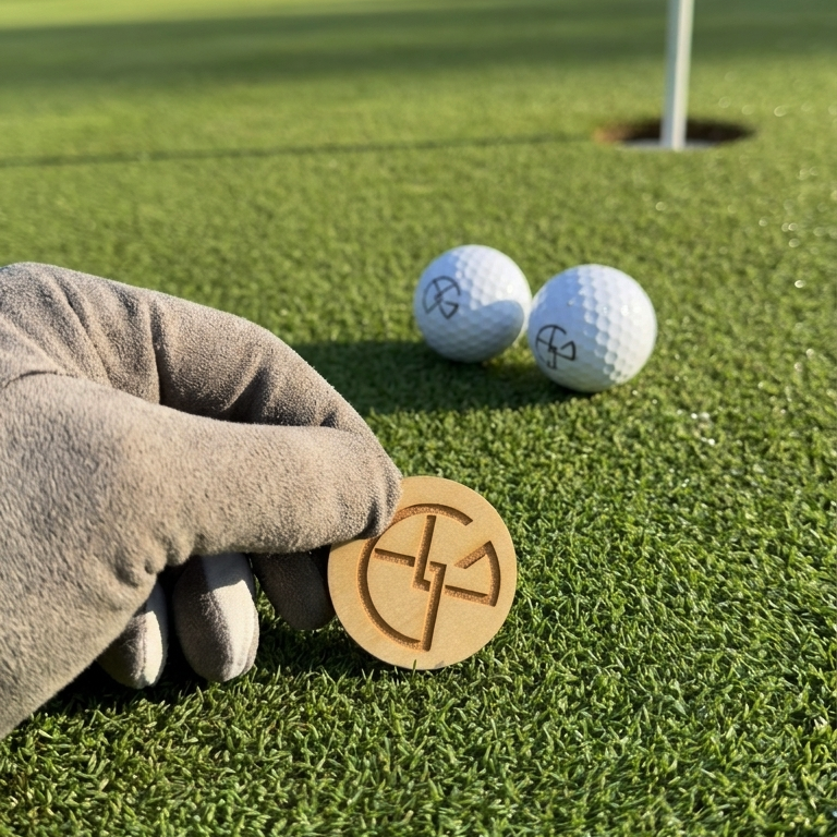 Wooden Golf Ball Marker