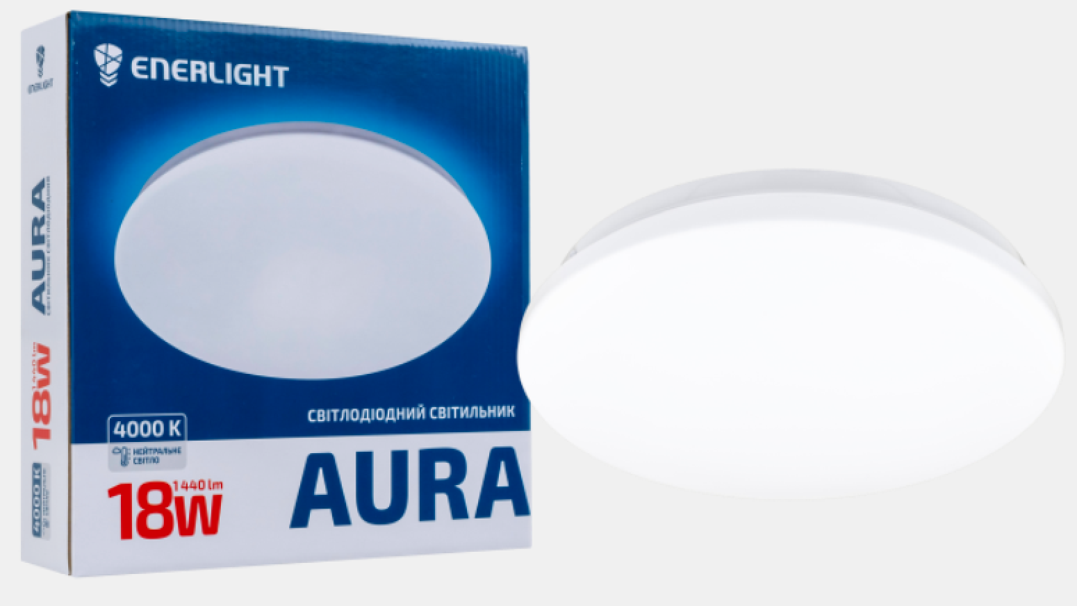 Cвітильник стельовий світлодіодний ENERLIGHT AURA 18Вт 4000К Enerlight