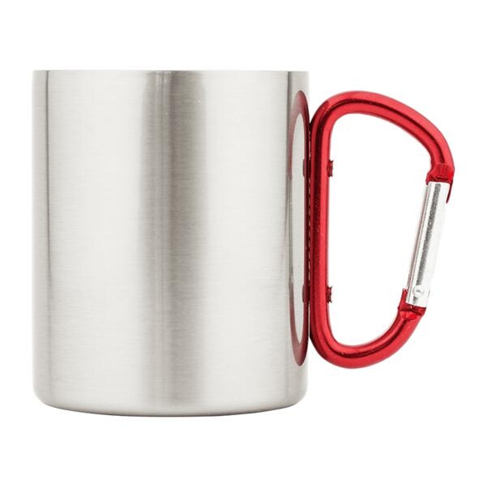 Чашка металева з карабіном з лого