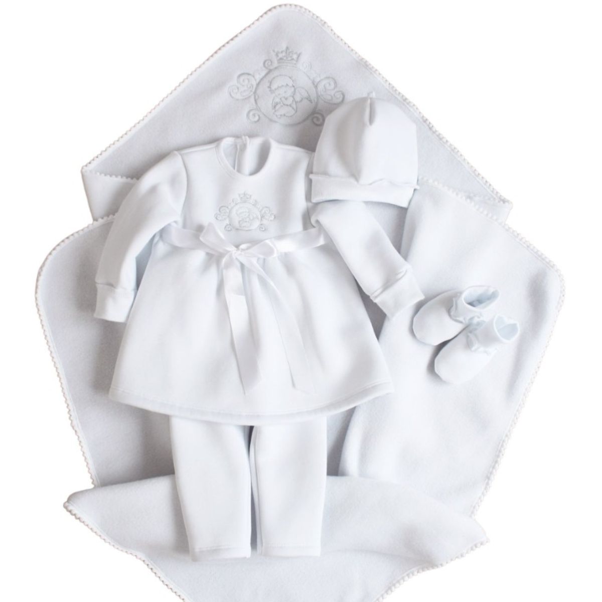 Повний хрестильний набір для дівчинки з крижмою