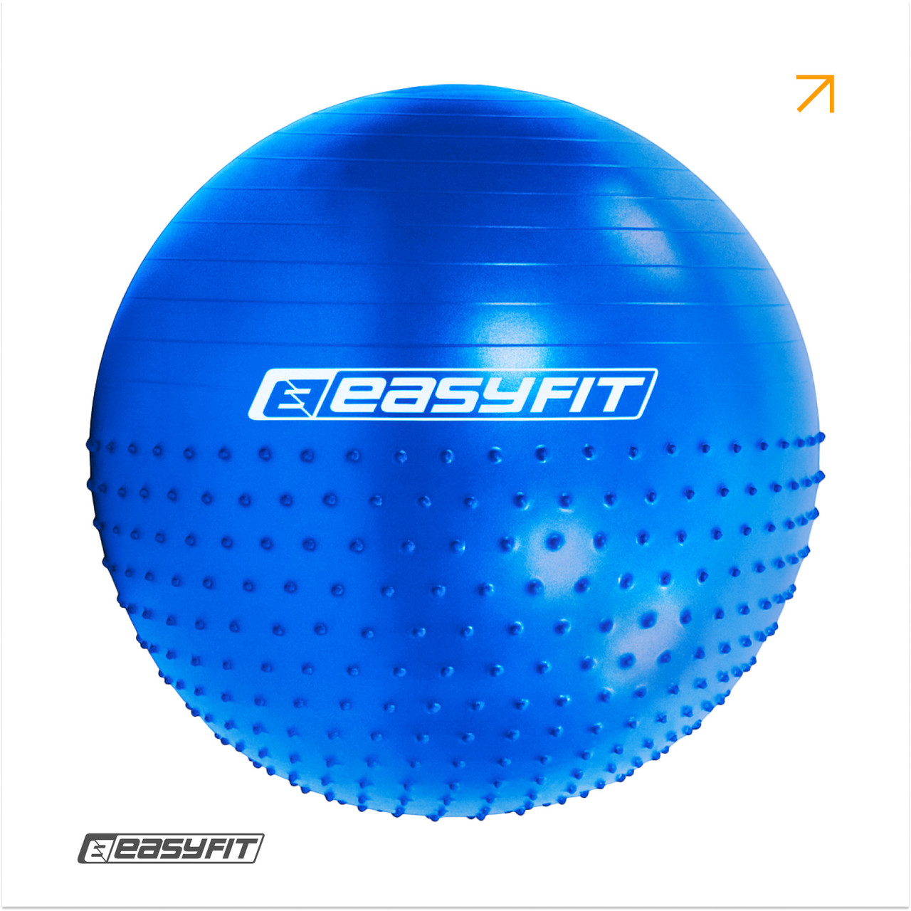 Фітбол 65 см EasyFit Hybrid синій (фітбол напівмасажний)