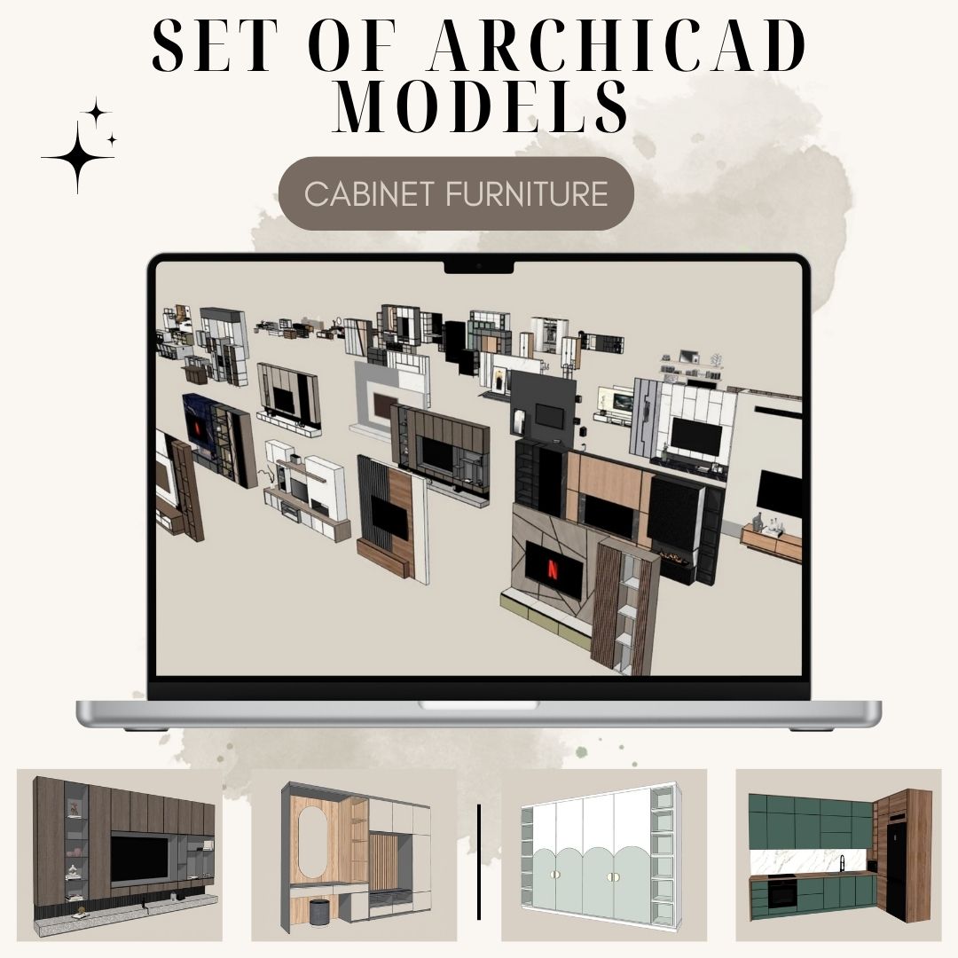 Set of Archicad models Cabinet furniture