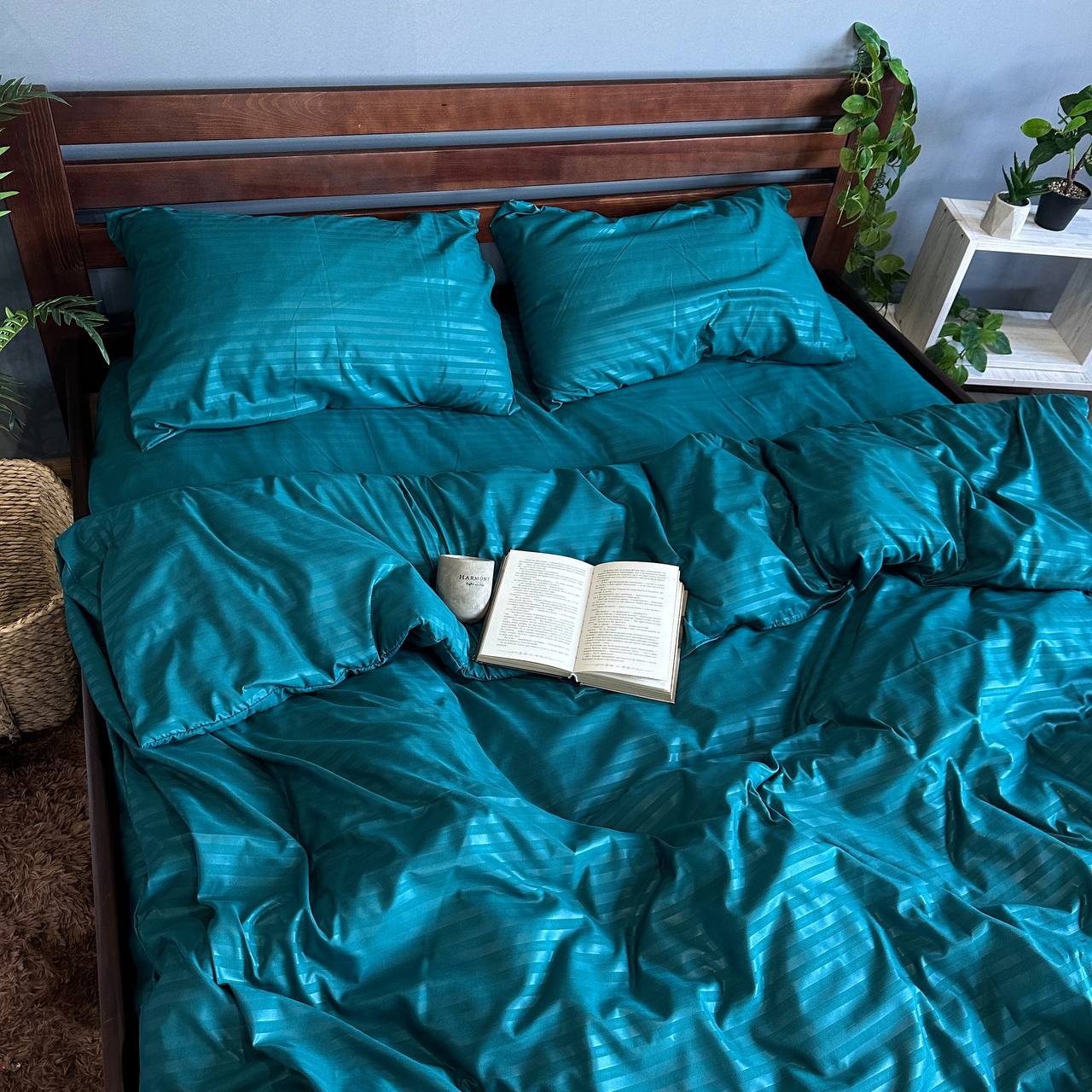 Постільна білизна в смужку Soft Морська хвиля полісатин