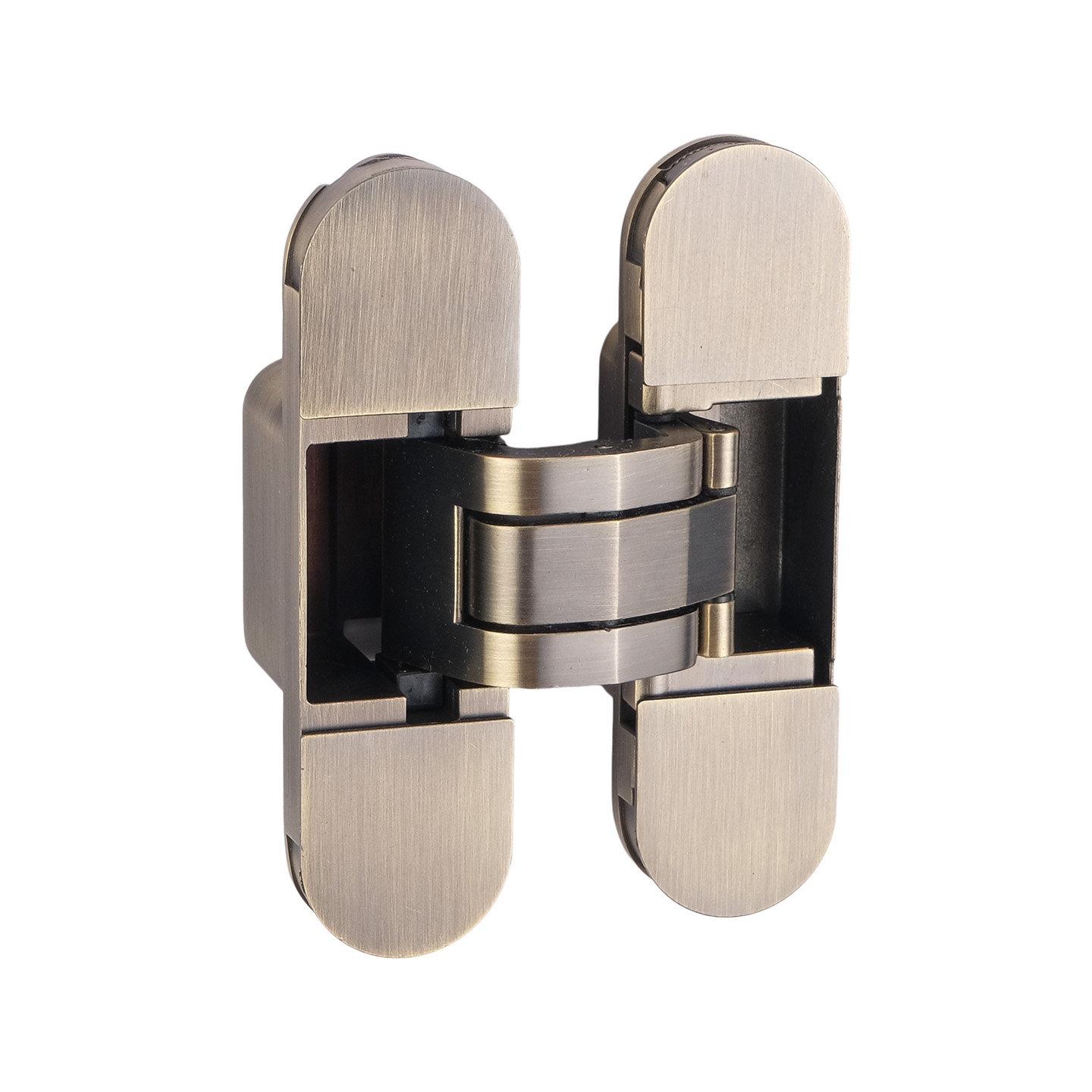 Прихована петля дверей SIBA GM02 110х30 мм, антична бронза з ковпачками