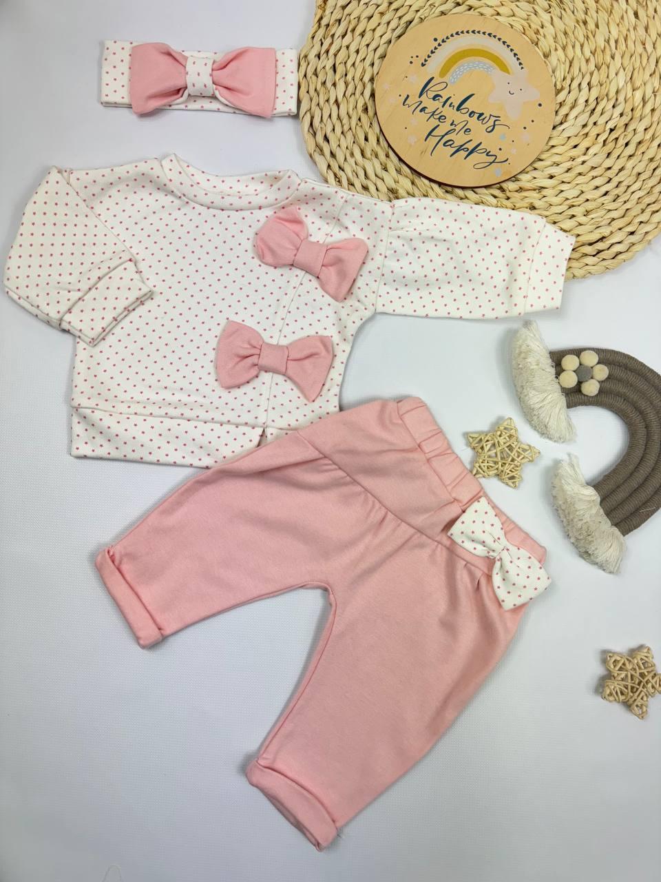 Комплект для новонародженої дівчинки з інтерлоку
