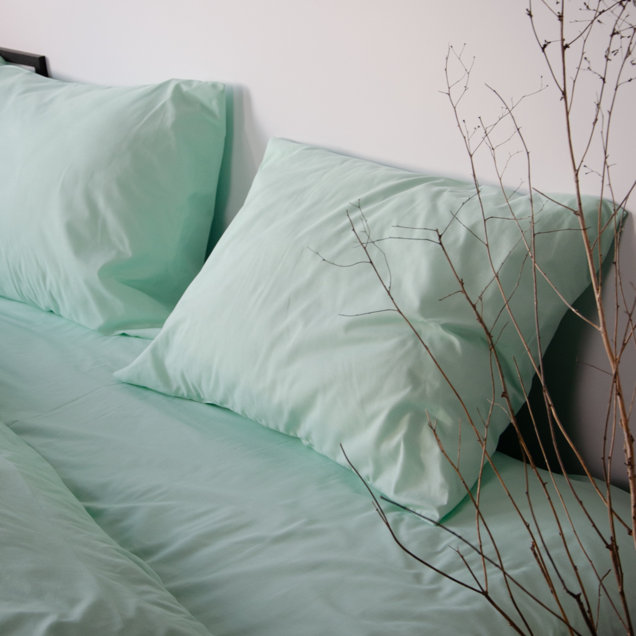 Постільний комплект Матова 100% бавовна Ментол